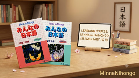 Minna no Nihongo — N5, N4 vocabulary, grammar, kanji, listening, reading, exercises, conversation course thumbnail