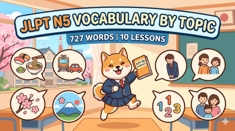 JLPT N5 Vocabulary by Topic — N5 vocabulary course thumbnail